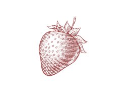 Strawberry woodcut 2